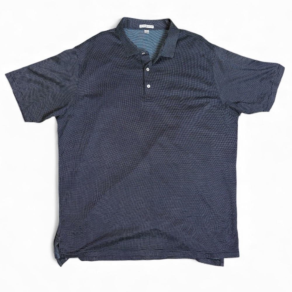 Peter Millar Vintage XXL Crown Cotton Textured Knit Polo Shirt